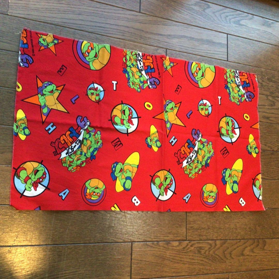 TMNT タートルズビンテージシーツ&生地　3枚セット