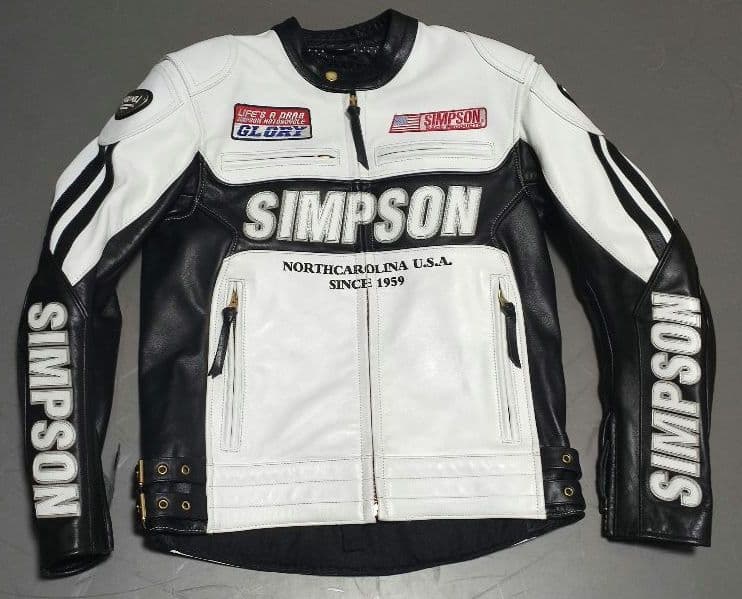 【本皮】SIMPSON シンプソン レザー ライディング ジャケット Mサイズ