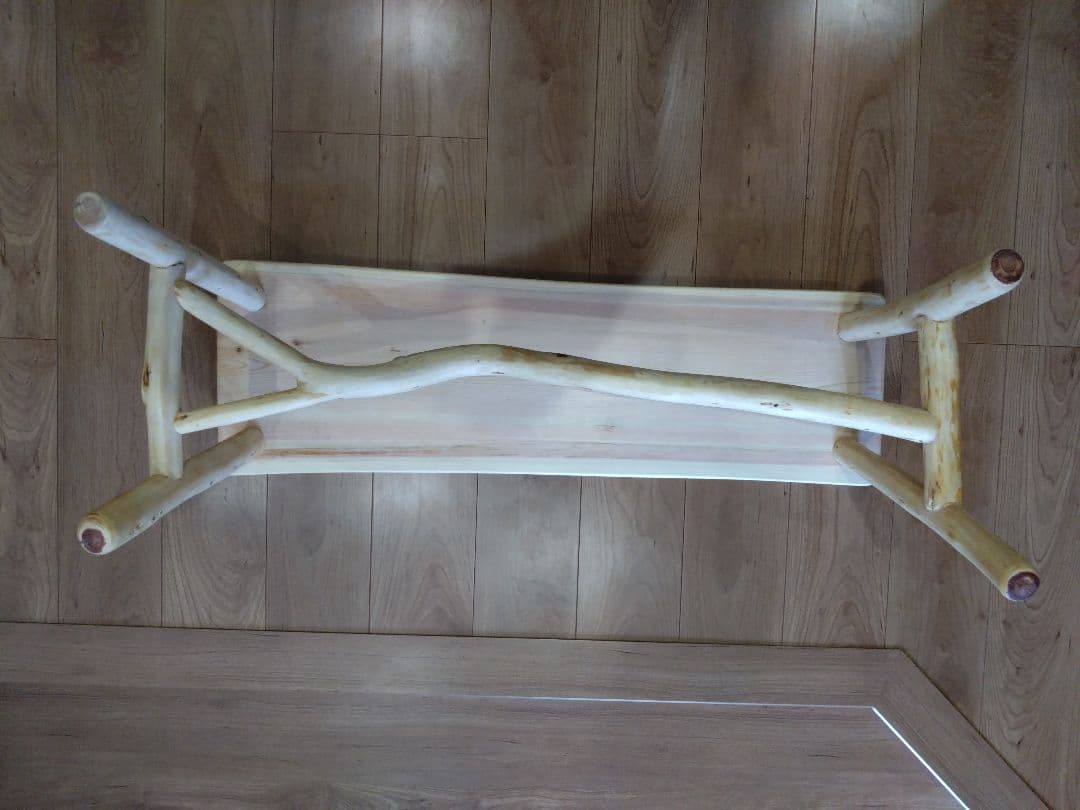 檜のベンチ（55）　かかのりになります❕❕耳付き、脚は檜の枝