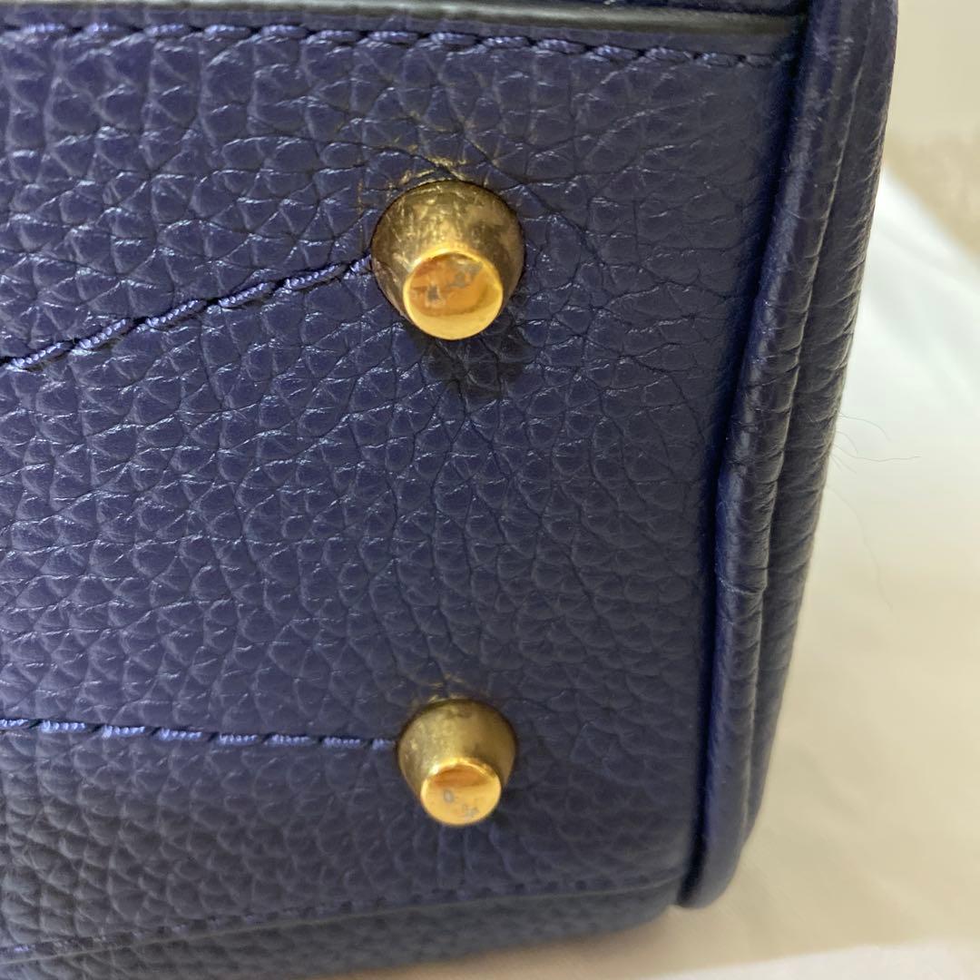 MARC JACOBS ショルダーバッグ ゴッサム レザー 2way ネイビー