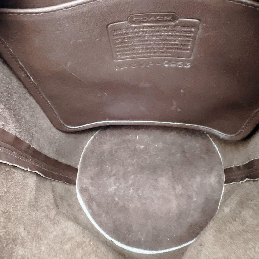 オールドコーチ　コーチ　 ショルダーバッグ　バケツ型　レザー　ブラウン　9953
