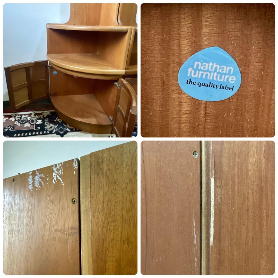 r1008 イギリスビンテージ ユニークな形が個性的なコーナーキャビネット 1点