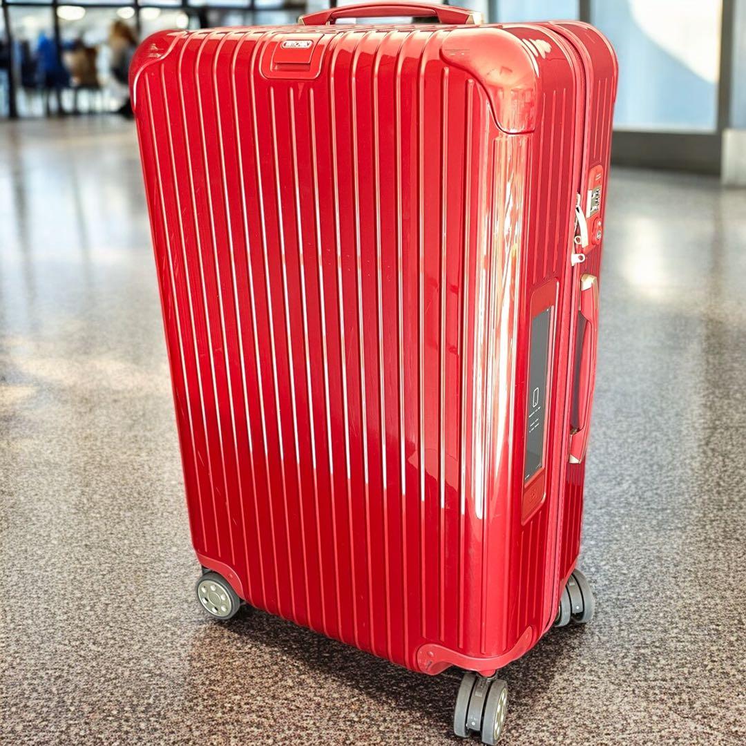 良品 リモワ サルサデラックス レッド 4輪 e-tag 電子タグ 4-5泊