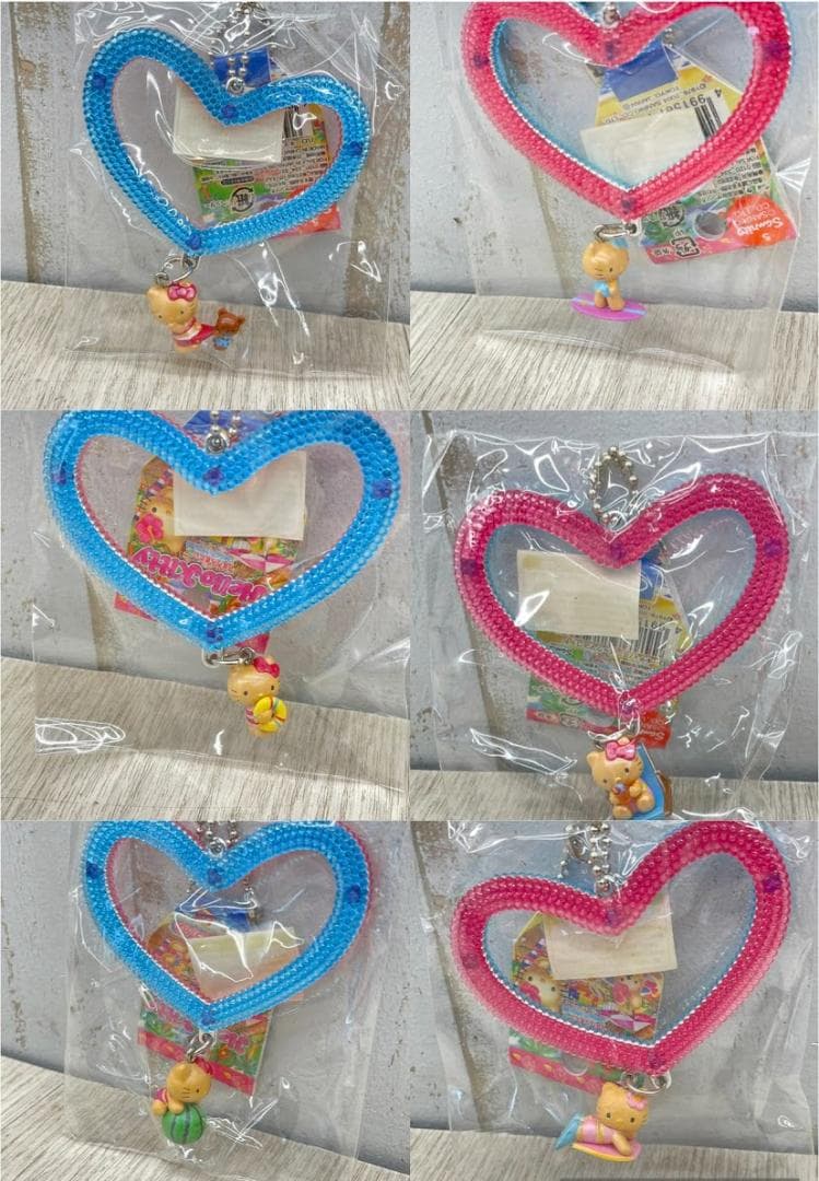 希少 当時物 キティ 夏休み海バージョン ミニバックマスコット 6種 04年