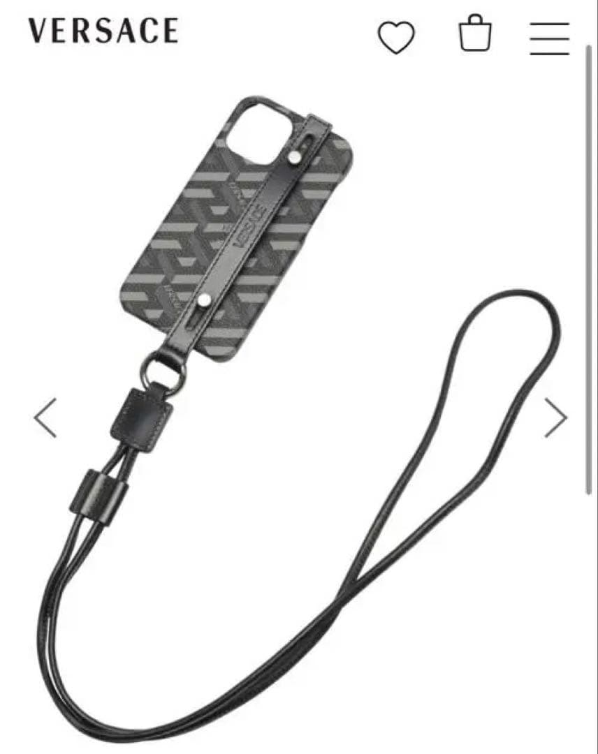 ベルサーチ！幾何学模様 ストラップ付き　iPhone12 ケース