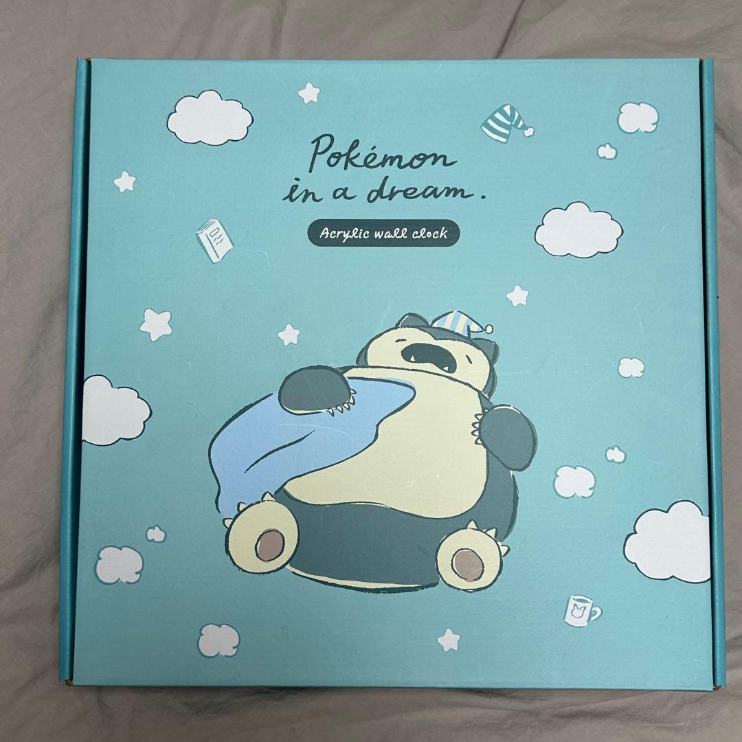 ポケモン カビゴン 韓国公式 壁時計 pokemon in a dream
