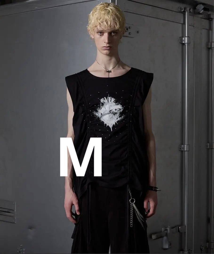 GRANCY シャーリングデザイン ノースリーブT Mサイズ