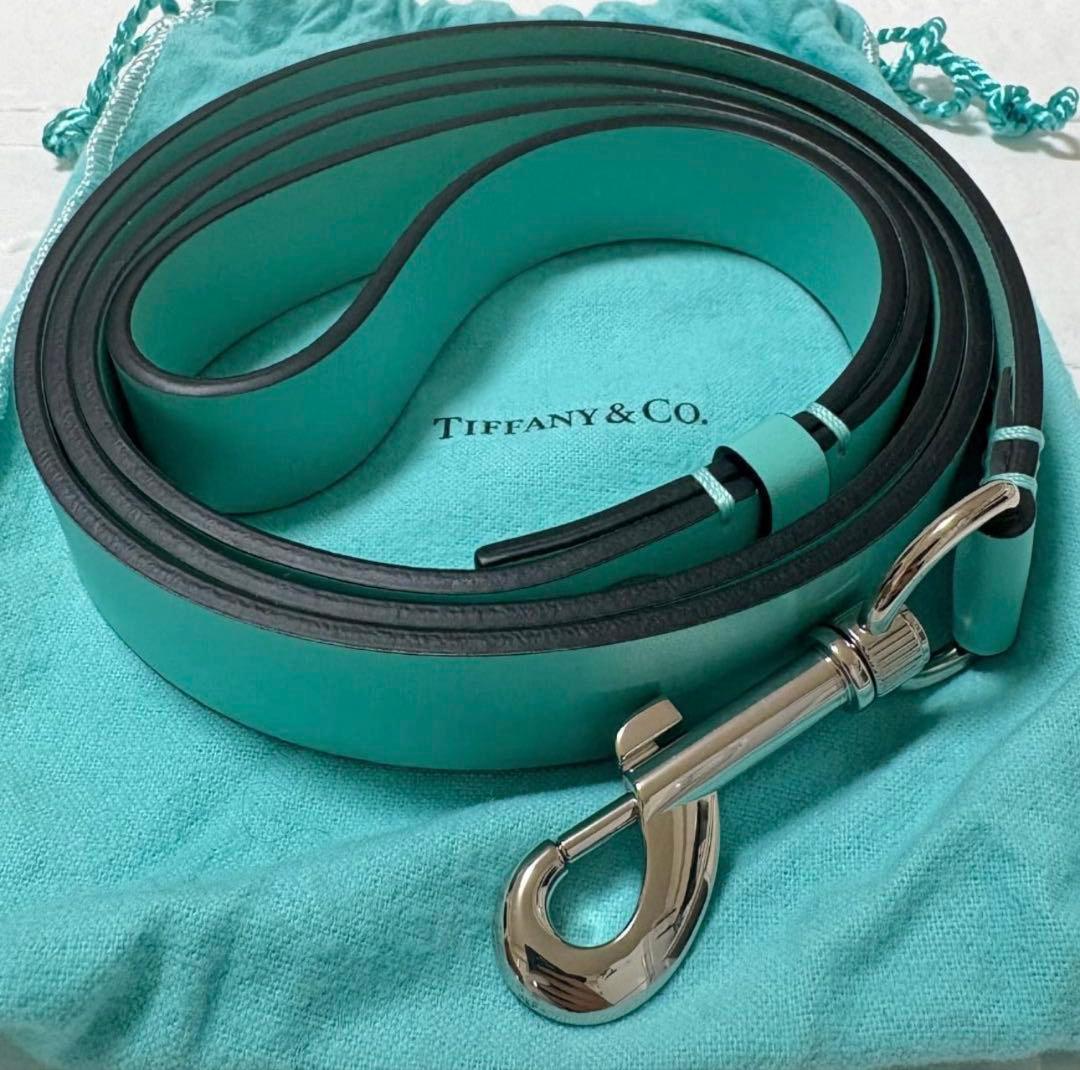 美品・特価✨ティファニー ブルー×シルバー レザー リード ペット リシュー