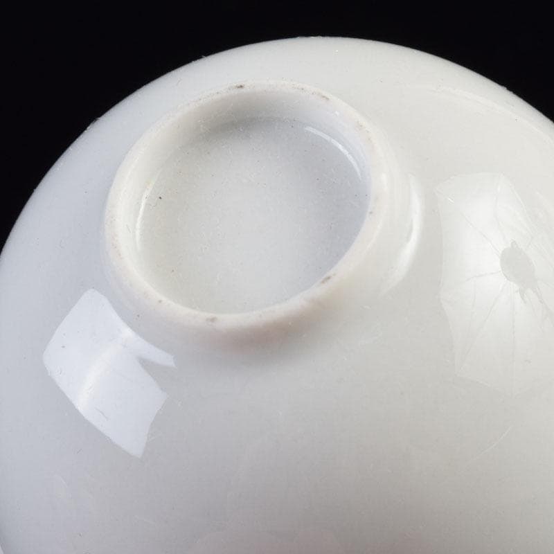 中国　徳化窯白磁　煎茶碗　五客　時代箱付　V　8593