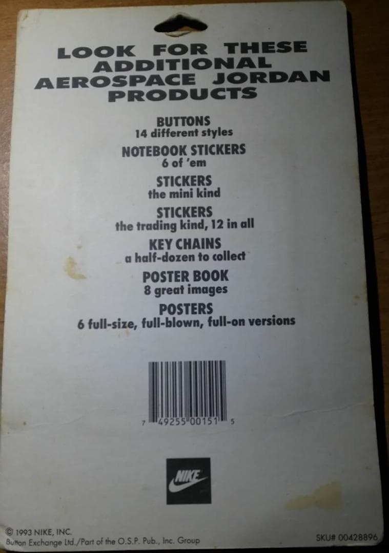 ナイキ マイケルジョーダン Aerospace TRADING STICKERS