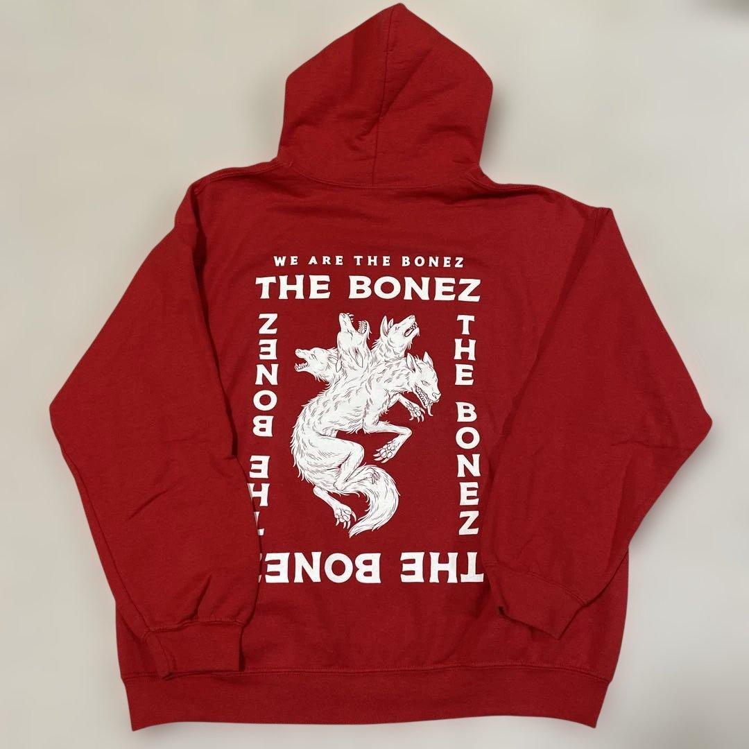 The BONEZ 赤パーカー Lサイズ