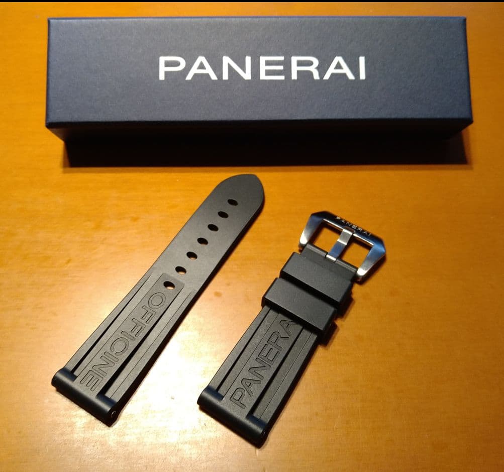 黒*吾様 【OFFICINE PANERAI】 44m用ラバーベルト／ブラック
