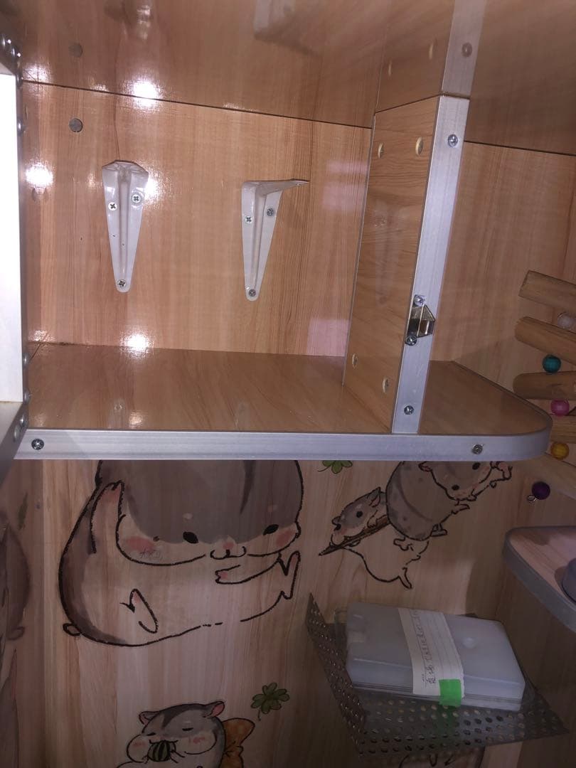 美品 小動物 木製 家具調ゲージ セット ＋ オマケ木製おもちゃ2点