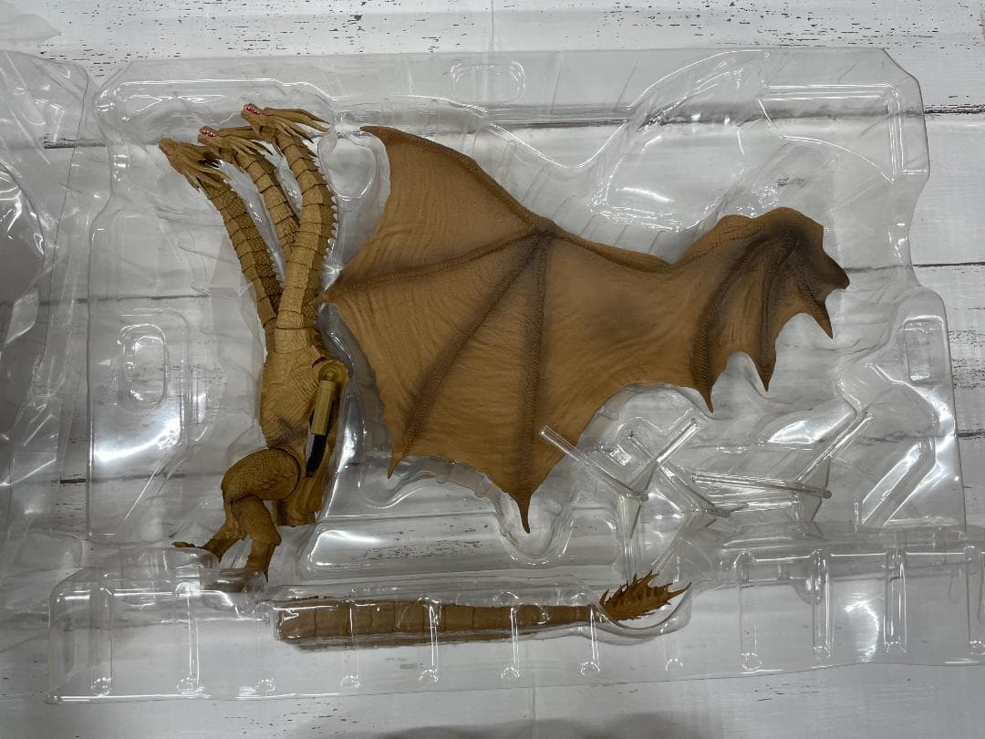 ◆美品◆S.H.モンスターアーツ ゴジラ キングギドラ (2019) ②