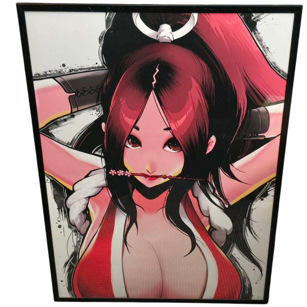 キングオブファイターズ 不知火舞 ポスター 額付き フレーム付き