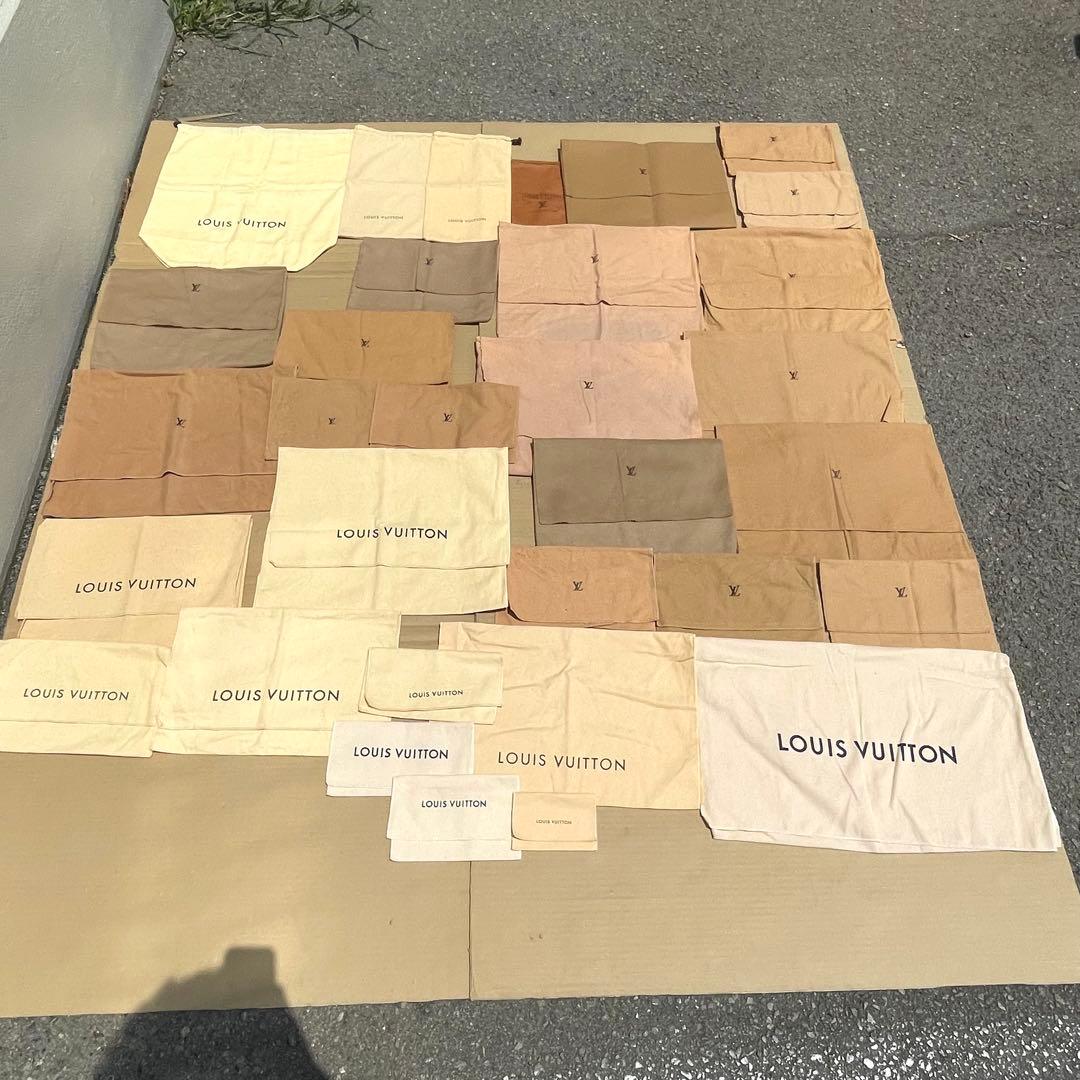 ルイヴィトン 保存袋 ブランド袋 巾着 ロゴ ブラウン ベージュ まとめ 31枚