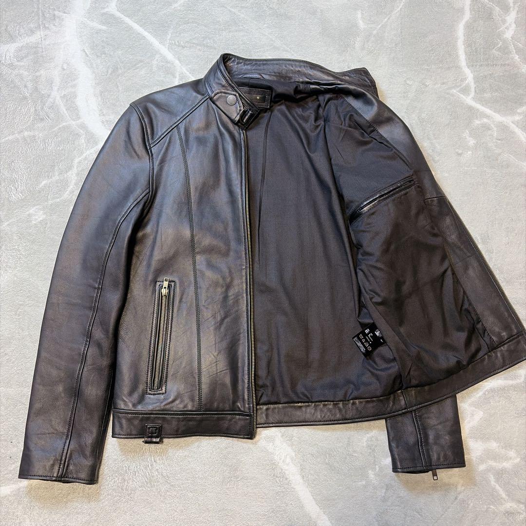 【極美品】 リューグーレザーズ ラムレザー シングルライダースジャケット L