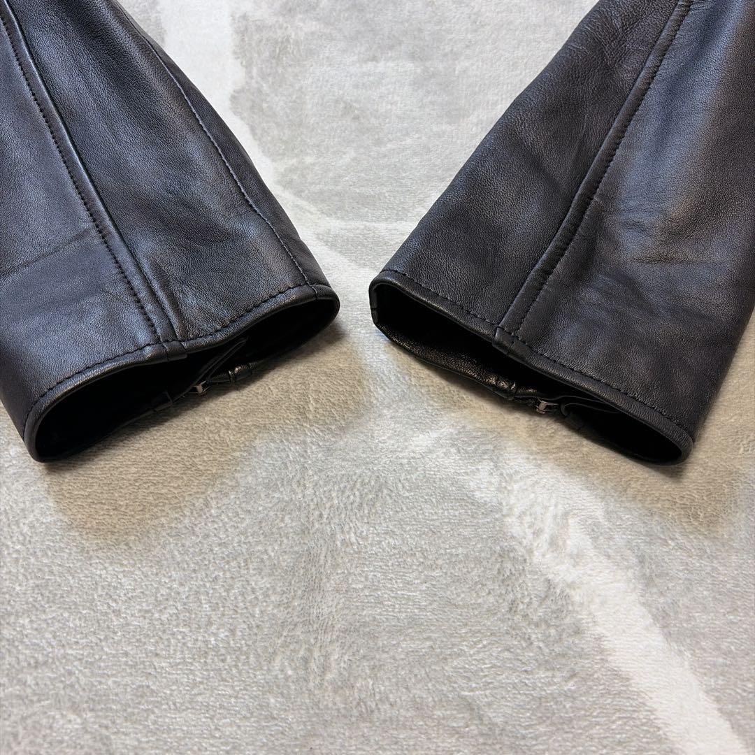 【極美品】 リューグーレザーズ ラムレザー シングルライダースジャケット L