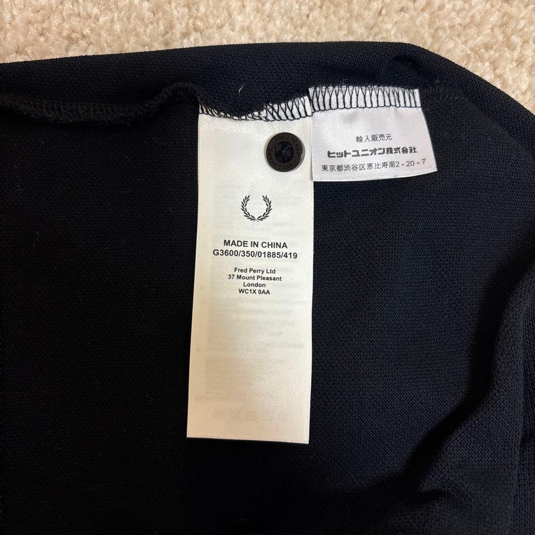 FRED PERRY ブラック ポロシャツ UK8