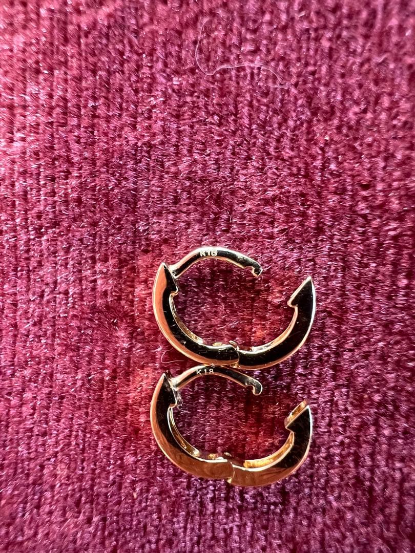 k18 YGフープピアス