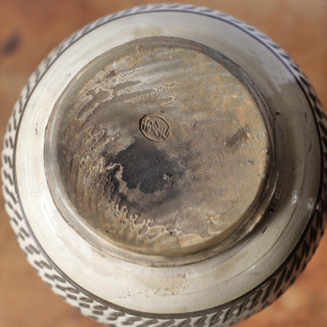 【民藝】小鹿田 おんた焼 花瓶 花入 フラワーベース バーナードリーチ