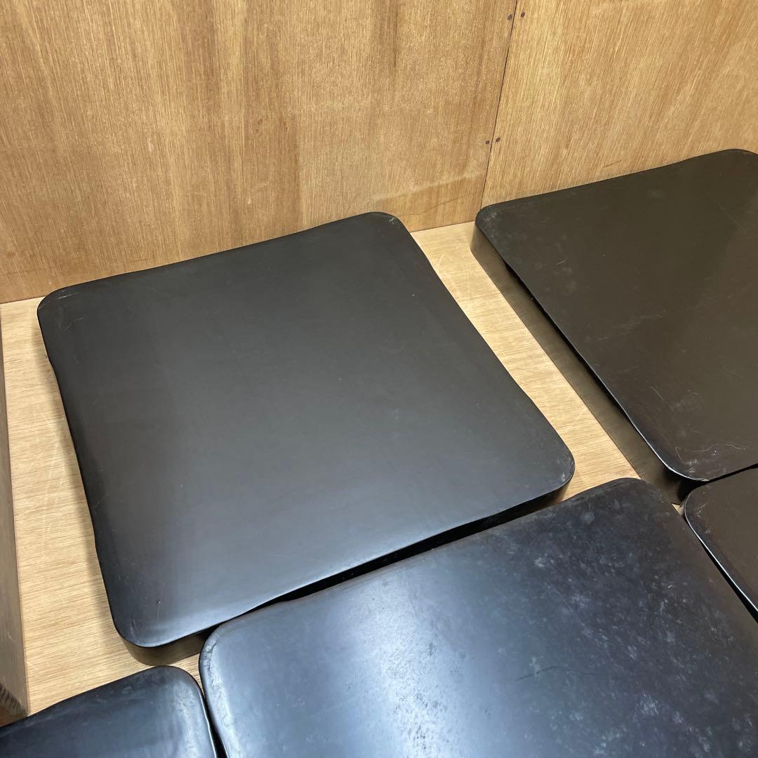 漆器　塗り盆　四角　5枚セット 木箱付き