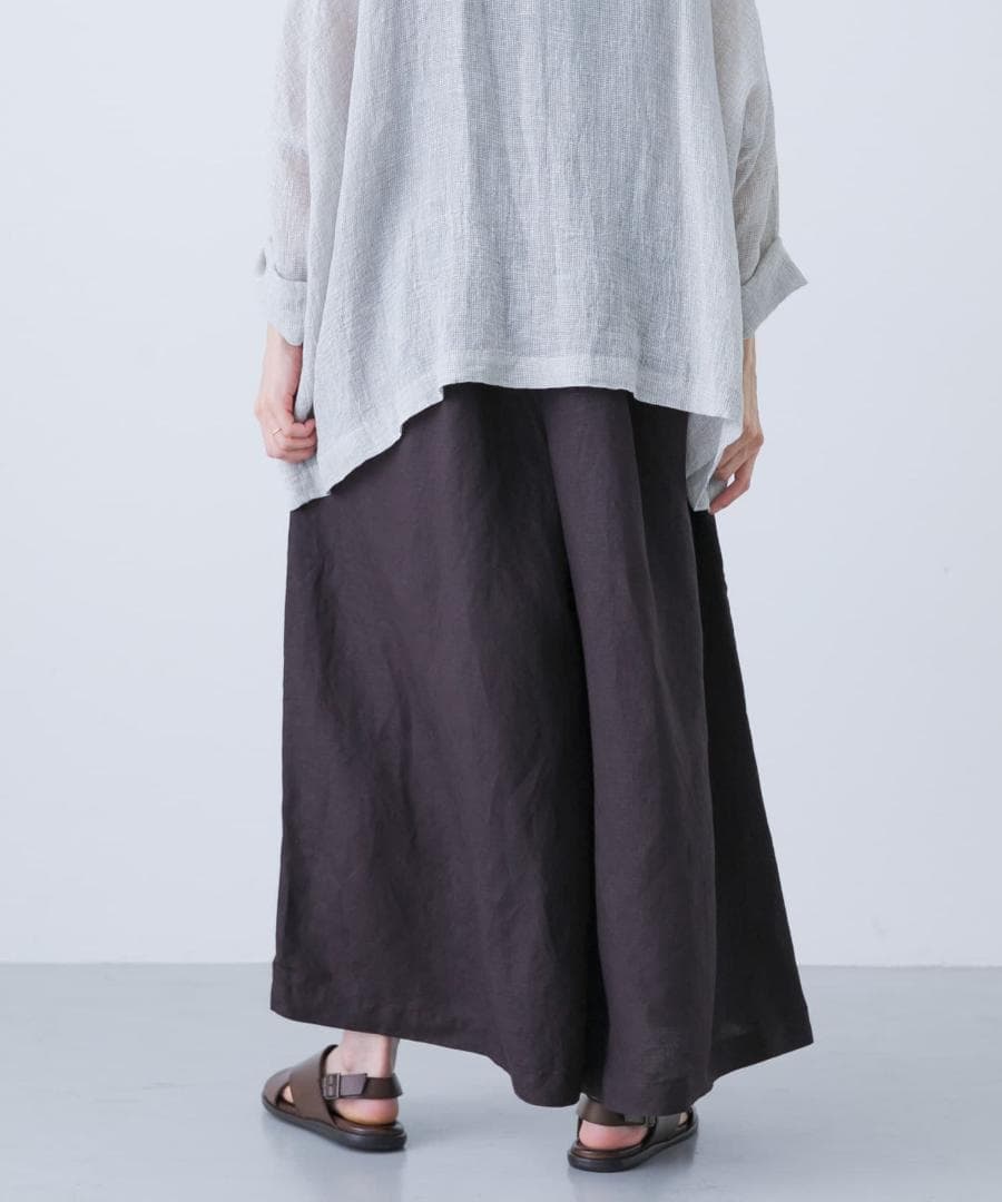 2025 春夏新作 かぐれ kagure リネンレーヨンワイドギャザーパンツ＊C