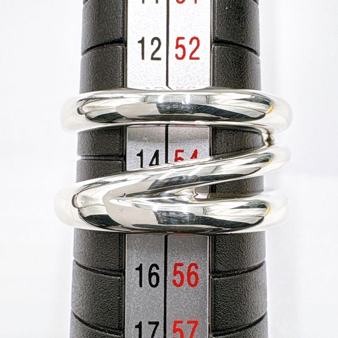 極美品 オールドティファニー ダイアゴナル リング 14号 シルバー925