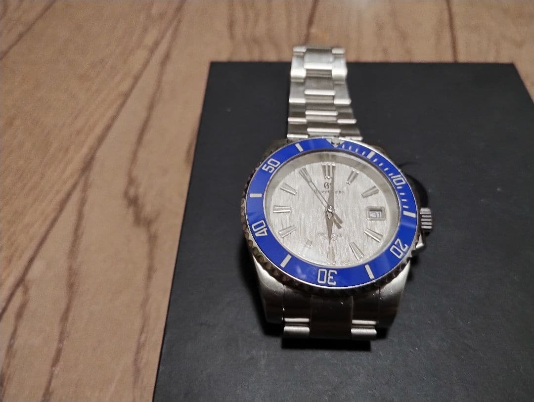 自動巻き 腕時計 シルバー/ブルー