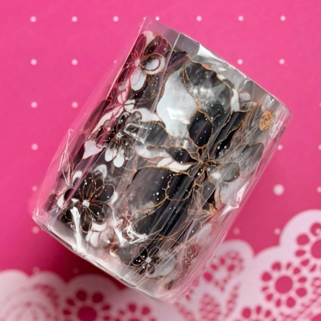 PET+烫金 暗鸢花渐 5cm×5m 海外マスキングテープ　海外マステ　花
