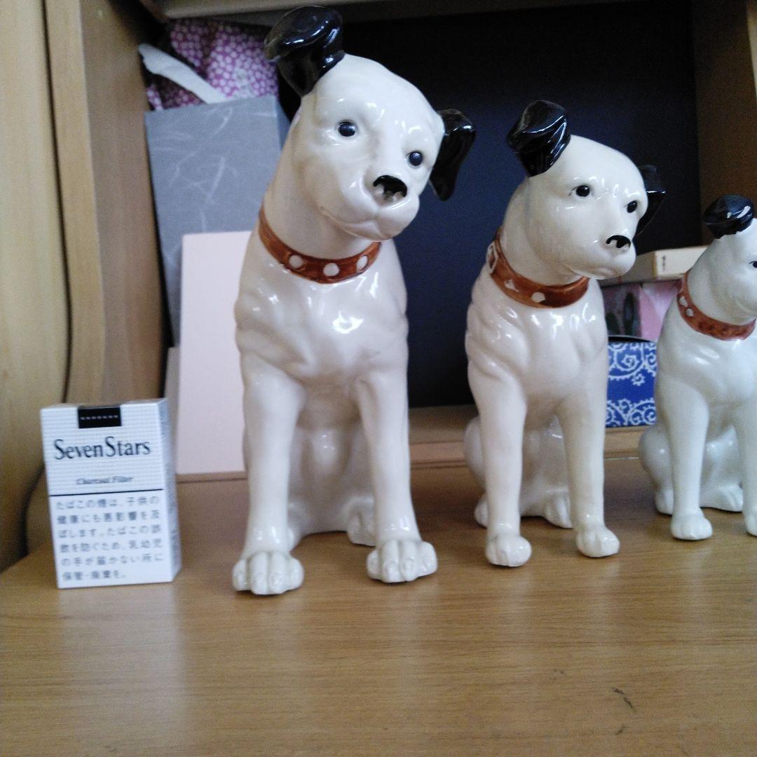 超貴重　ビクターニッパー君陶器製犬の置物セット 6匹