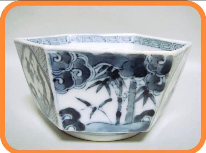 長春冨貴　六角鉢