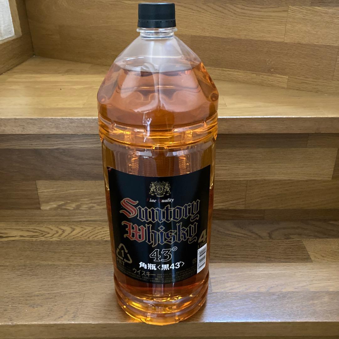 【終売品】サントリーウイスキー　角　黒ラベル（黒角）4L