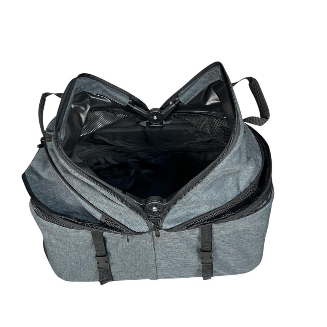 【新品】ペット用バギー 小型犬〜中型犬対応 折りたたみ式 取外可能 グレー