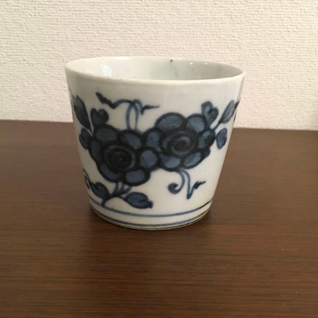 古伊万里　鉄線文（？）　蕎麦猪口　アンティーク　骨董　そば猪口