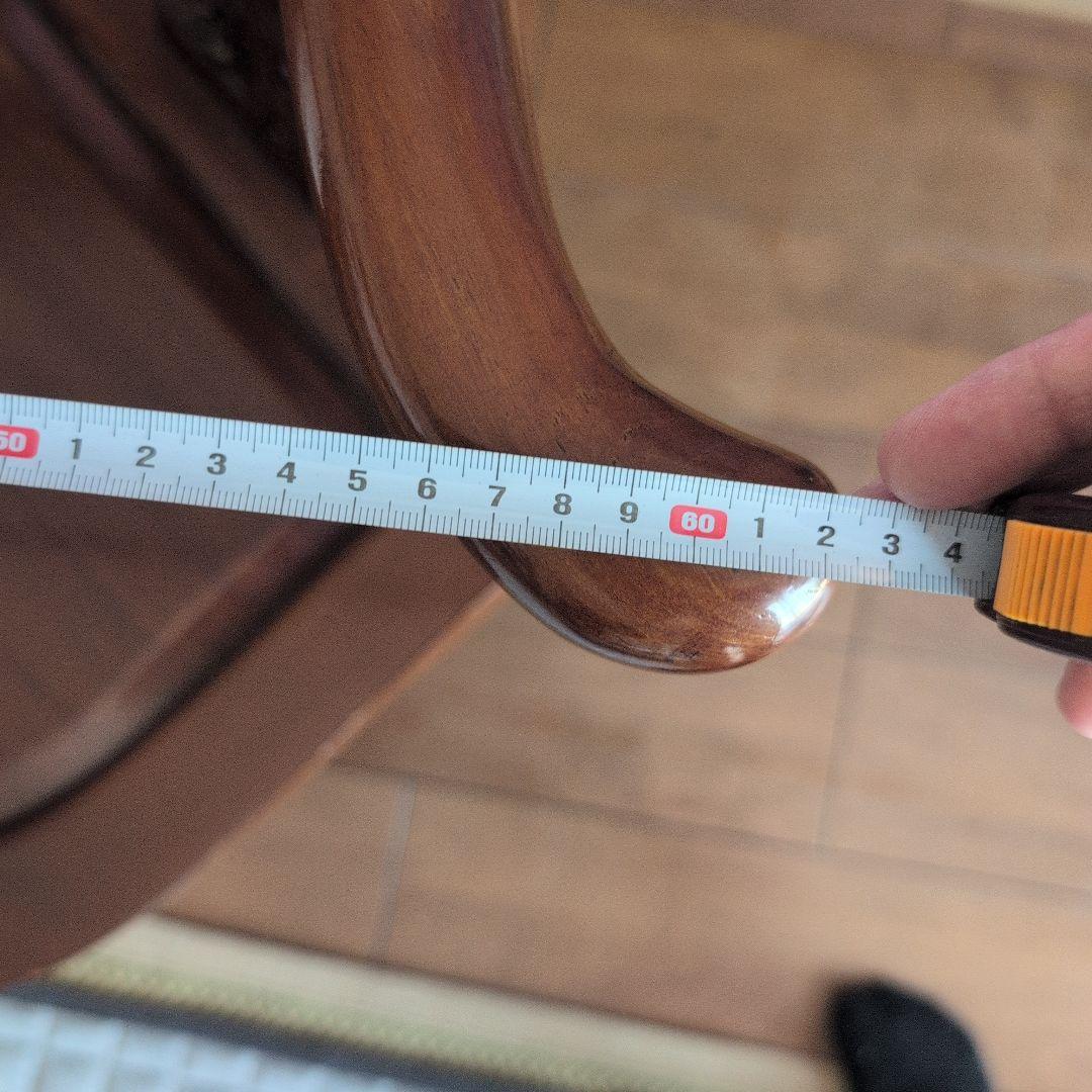 彫刻入り木製アジアン家具 約80cm(椅子.1脚)