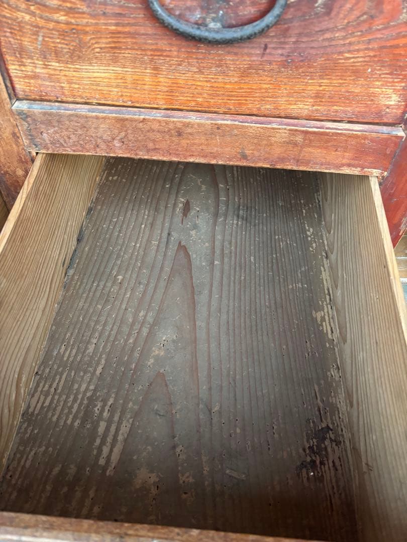 限定値下げ！　引取限定　時代家具　階段箪笥　アンティーク　年代物　左下り　無垢