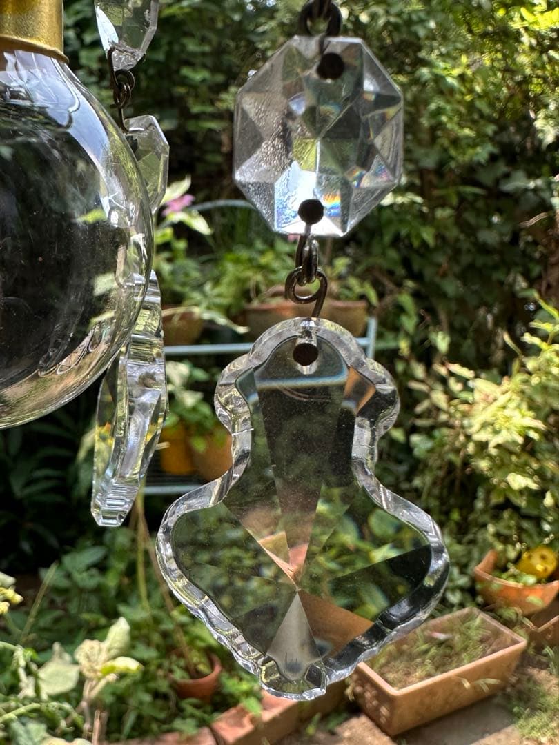 20's フランス アンティーク 希少なフレンチリーフの可愛いミニシャンデリア＊