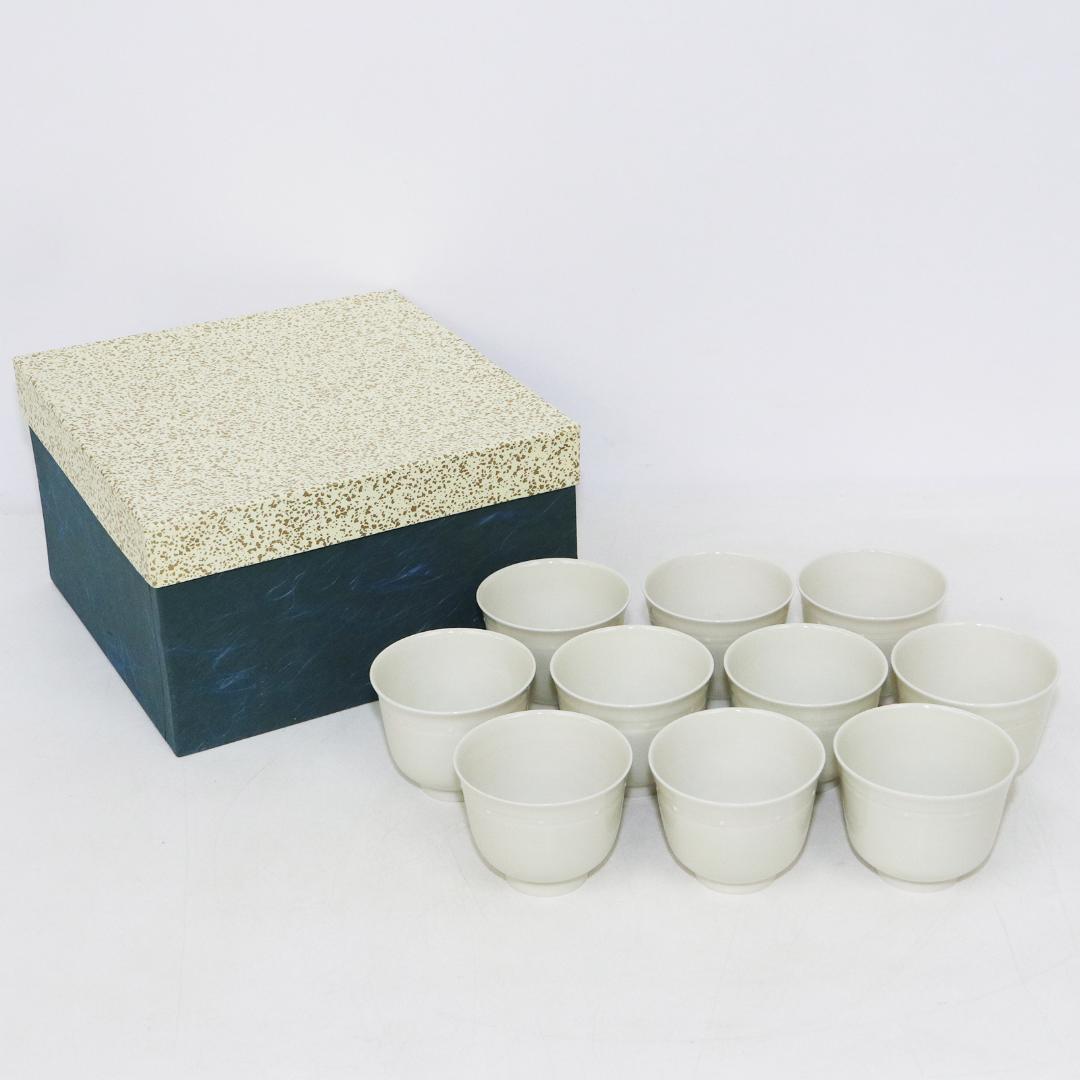 加藤泰一 牙白 茶碗 10客 清水焼 京焼