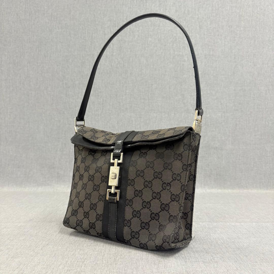 GUCCI グッチ ハンドバッグ GG柄 ジャッキー キャンバス ブラック