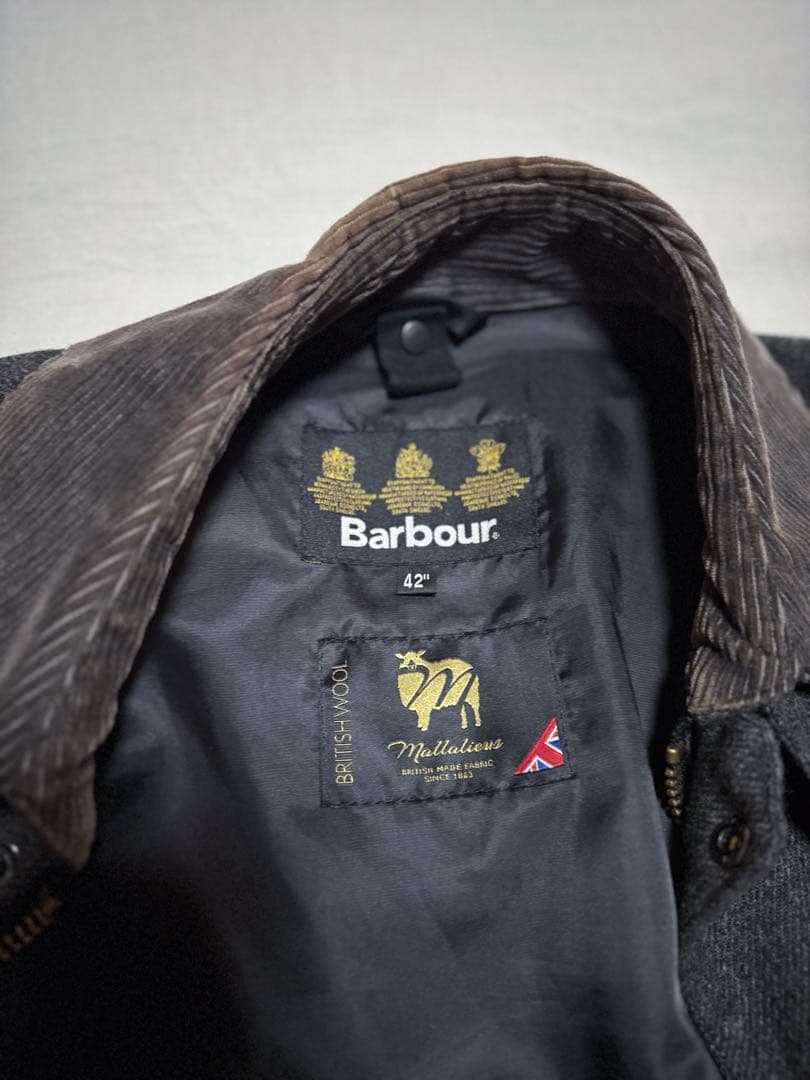 Barbour Bedale SLウールツイードジャケット 42 グレー