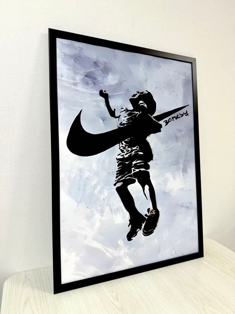 No.239フレーム付きキャンバスアート　バンクシー　バスキア　インテリア絵画
