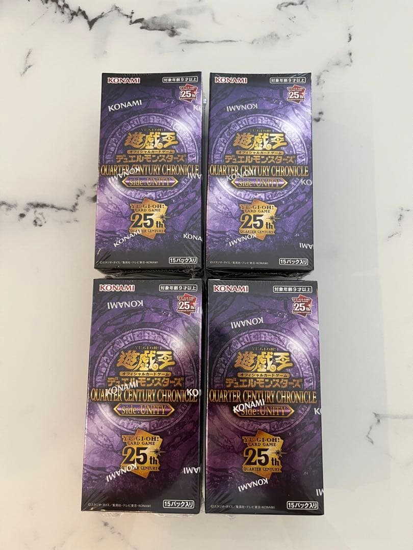 遊戯王 QUARTER CENTURY CHRONICLE UNITY 4box