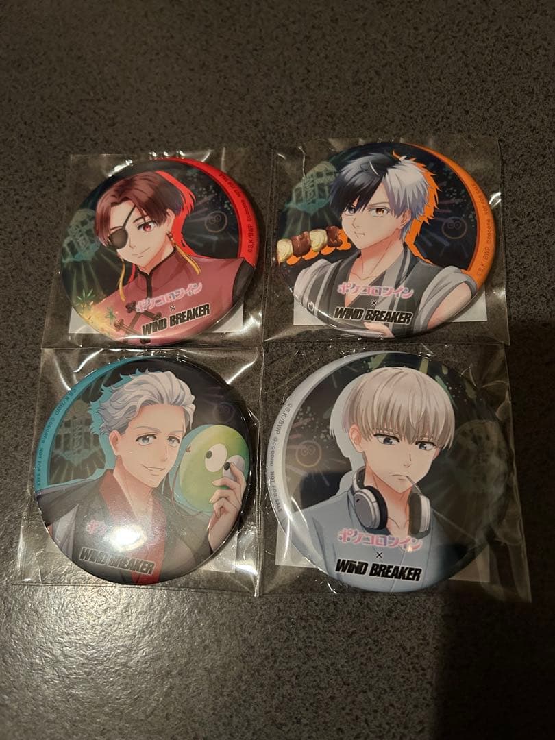 ポケコロツイン WIND BREAKER ウィンドブレイカー コラボ缶バッジ
