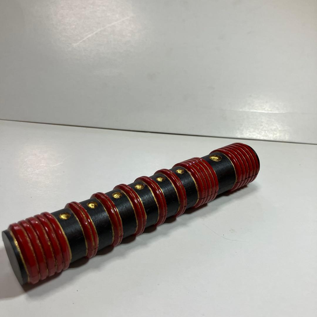 黒檀香合 笛香合　星山作　　　　　木製 香合