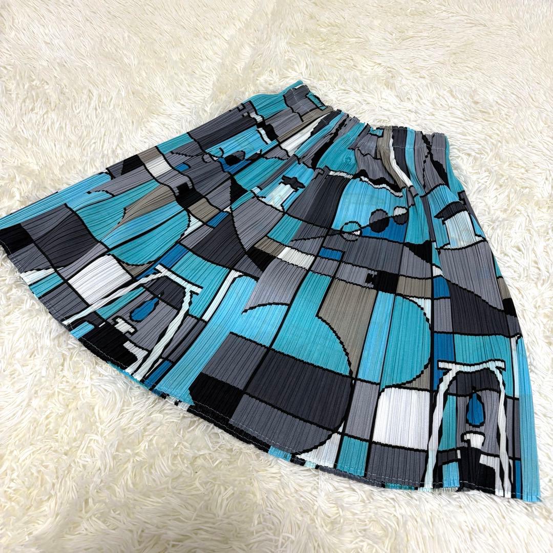 【極美品】プリーツプリーズ イッセイミヤケ スカート 幾何学 3
