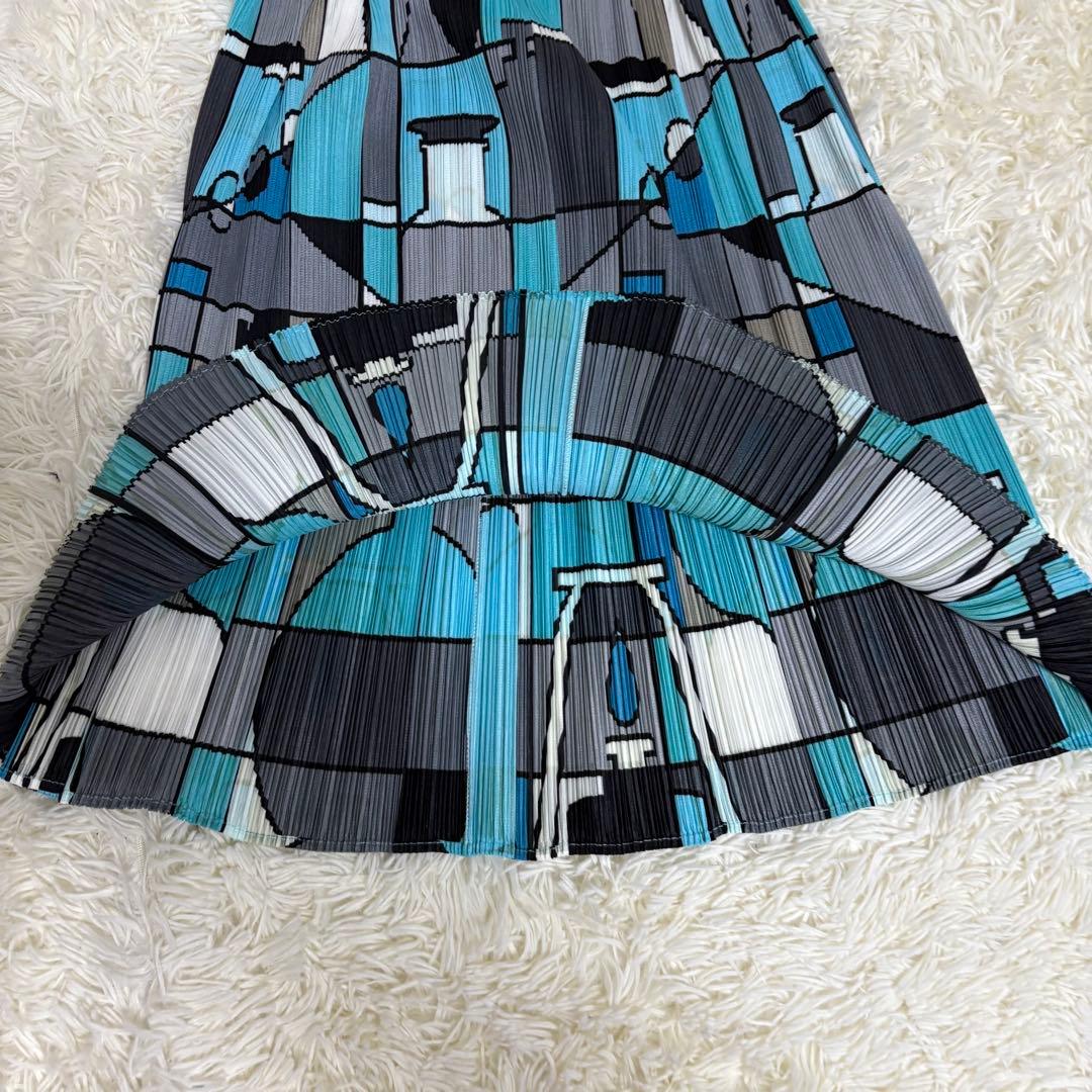 【極美品】プリーツプリーズ イッセイミヤケ スカート 幾何学 3