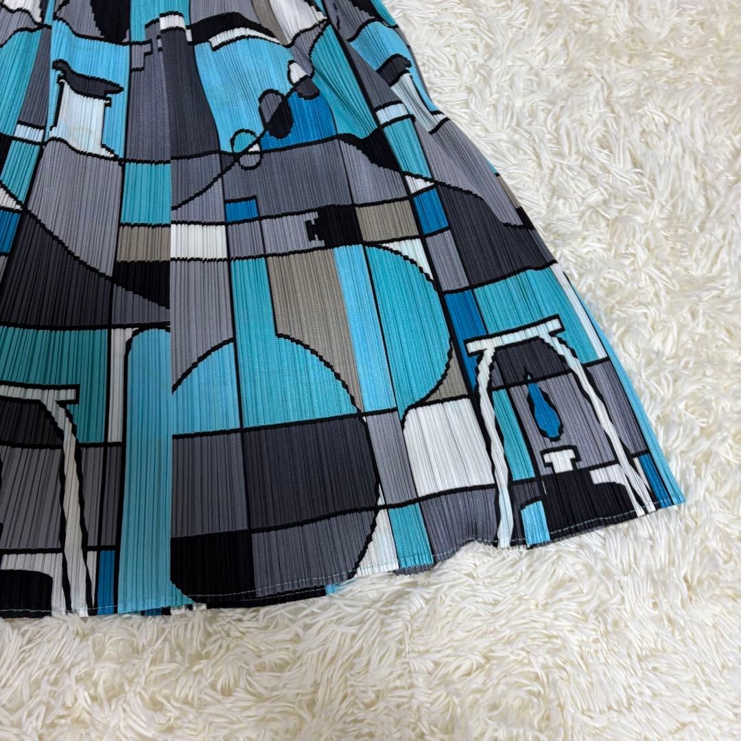 【極美品】プリーツプリーズ イッセイミヤケ スカート 幾何学 3