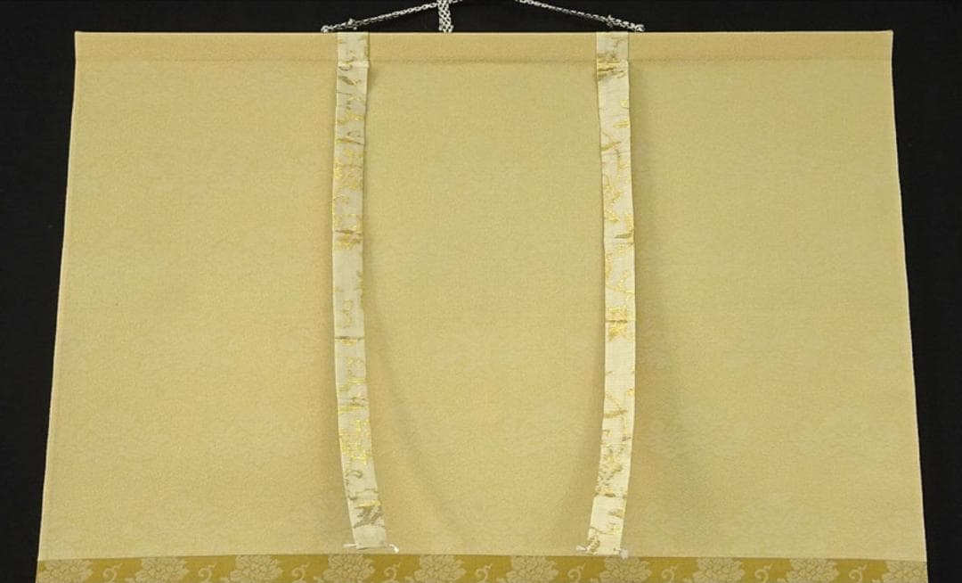 【真作】掛軸 加茂敬山『彩色山水』絹本 肉筆 共箱付 掛け軸 g08266