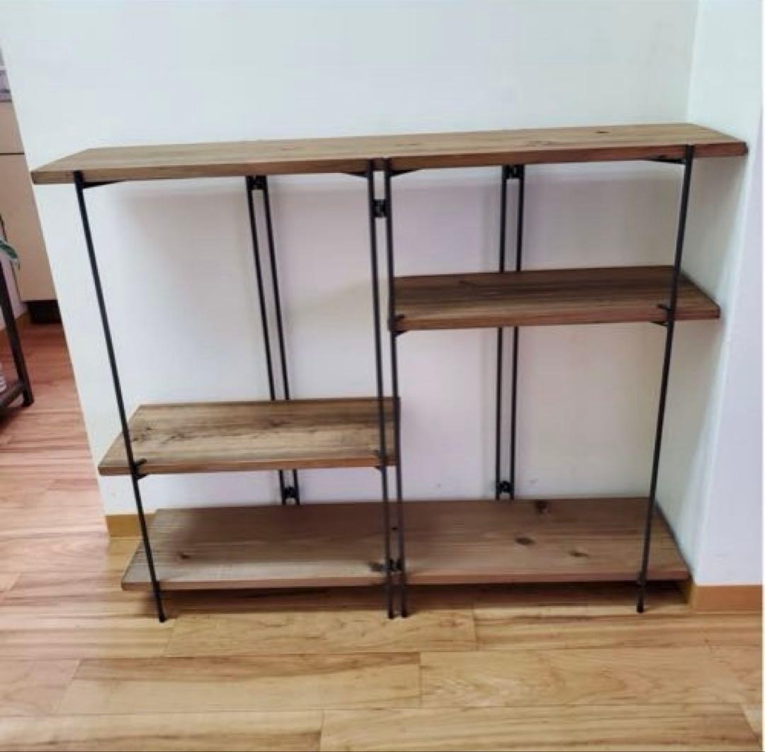 アイアンラック　キャンプテーブル　キッチンテーブル　シェルフ　②